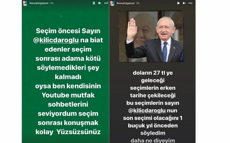 Seçim söylemleriyle çok konuşulmuştu… Tolga Karel bu defa Kılıçdaroğlu ve dolar yorumlarıyla olay oldu!