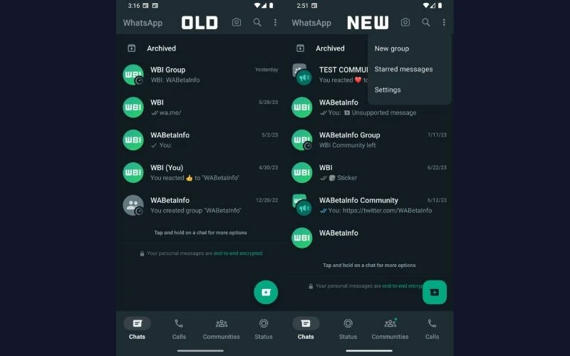 'Android WhatsApp' tasarımı değişiyor: İşte yeni görünüm
