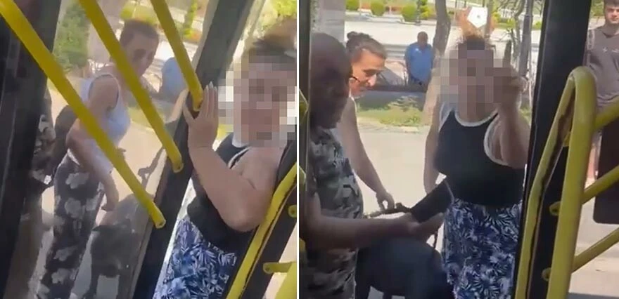 Köpekle otobüse alınmayınca öfkeden deliye döndü, inerken şoföre saldırdı