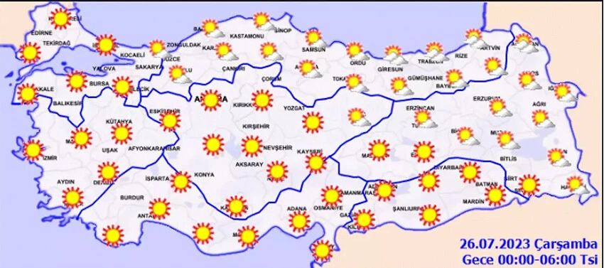 Meteoroloji'den arka arkaya uyarılar! Yılın en sıcak günü... Bugün hava nasıl olacak? 26 Temmuz  hava durumu