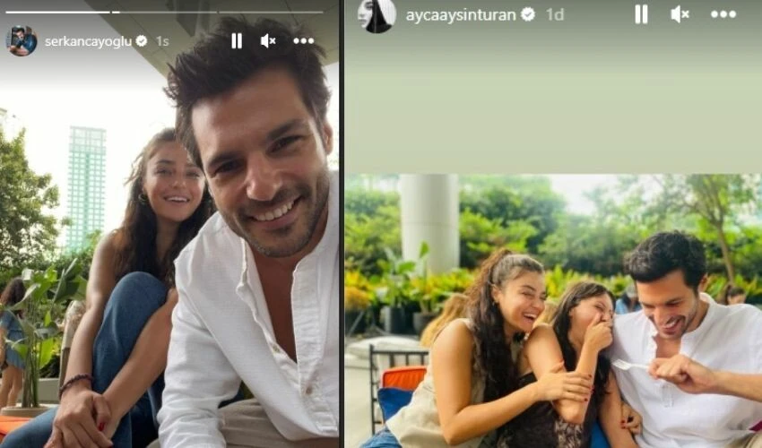 Serkan Çayoğlu ve Ayça Ayşin Turan'lı diziden ilk kare geldi! Eğlenceli hallerine yorum yağdı