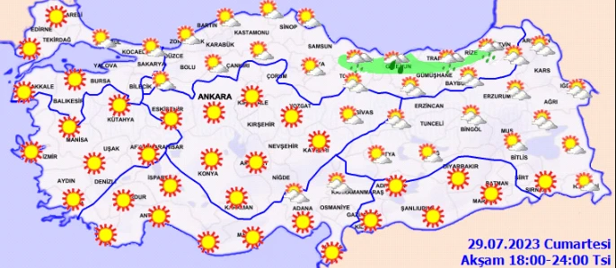Meteoroloji'den birçok ile uyarı: Gök gürültülü sağanak geliyor... Güneşe aldanmayın! (29 Temmuz hava durumu)