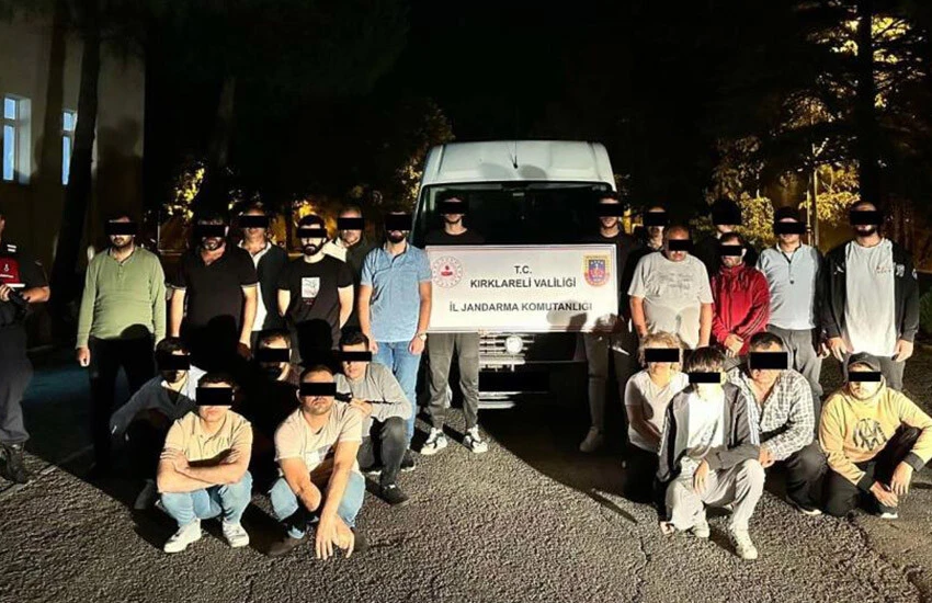 Kırklareli'nde 186 düzensiz göçmen yakalandı.
