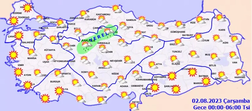 Son dakika hava durumu tahminleri, Meteoroloji Genel Müdürlüğü (MGM) tarafından paylaşıldı.