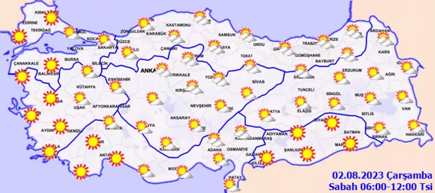 Meteoroloji uzmanları, bugünden başlayarak 8 Ağustos'a kadar sürecek dönemi kapsayan yeni hava durumu tahminlerini paylaştı.