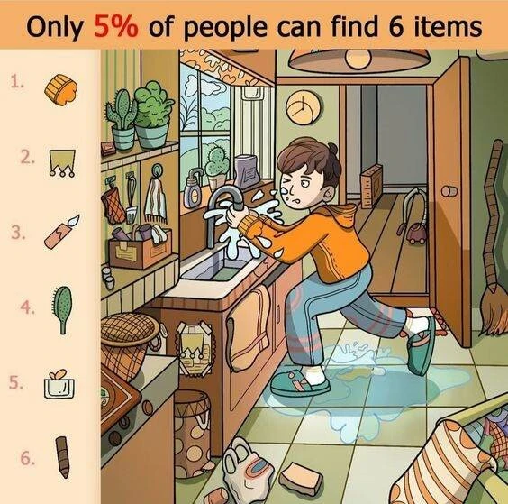 6 saniyede 6 nesne! Gizli nesneleri yalnızca 140 ve üzeri IQ puanı olanlar bulabiliyor…