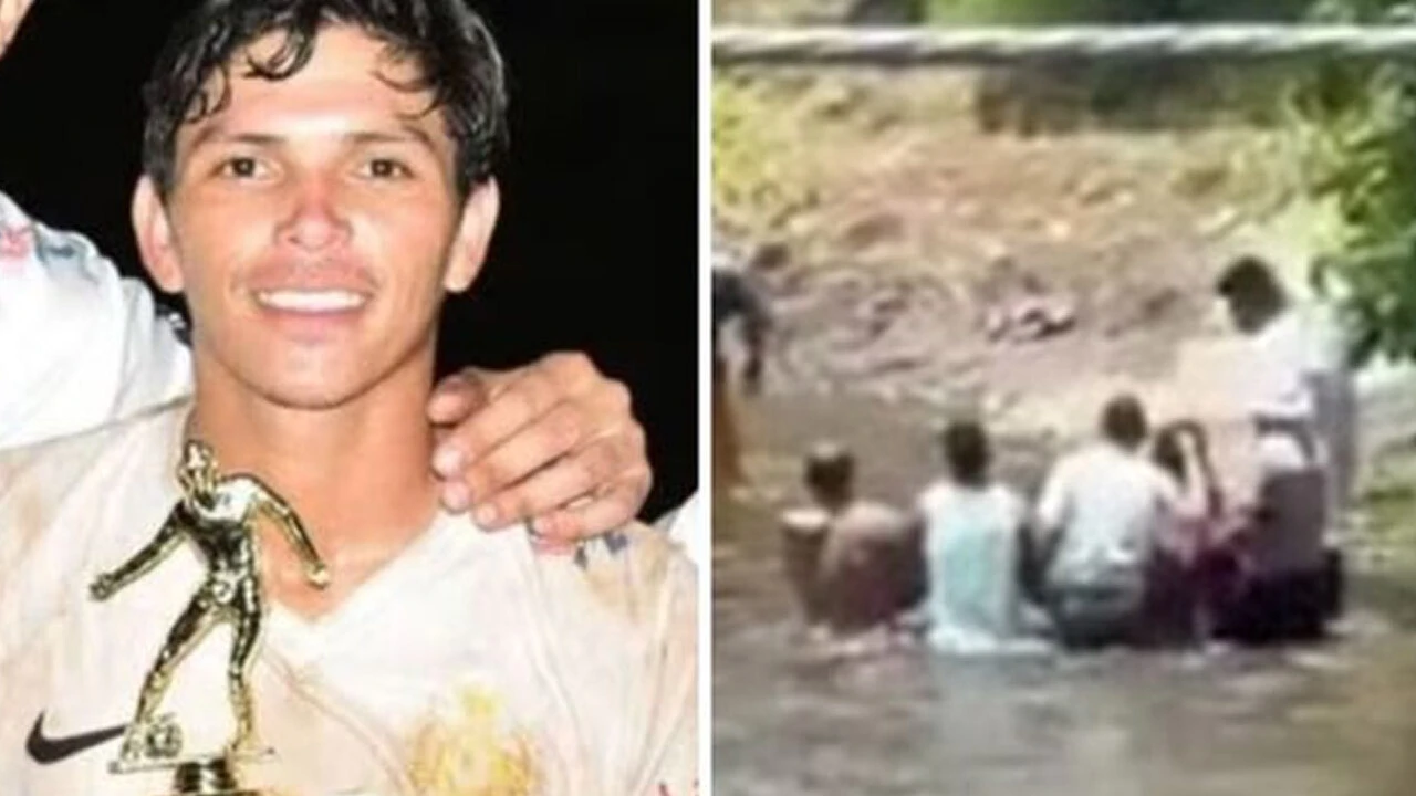 Görüntüler tam anlamıyla dehşet! Dev timsah, dişlerini saplayıp genç futbolcuyu parçaladı... O anlar kamerada