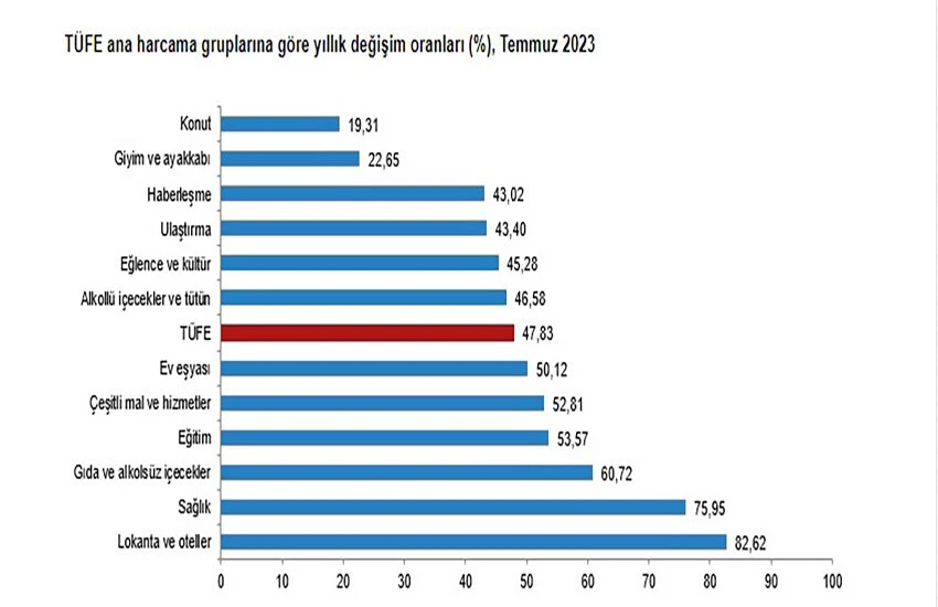 TÜİK, temmuz ayı enflasyon verilerini açıkladı, rekor artış kaydedildi