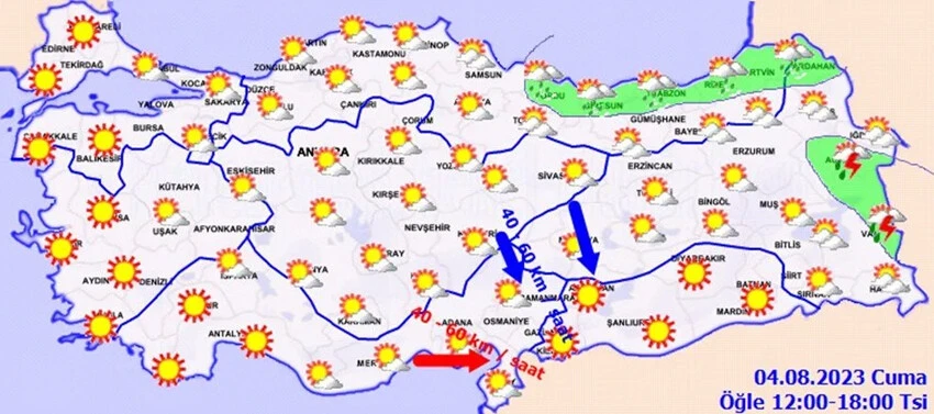 Meteoroloji son hava durumu tahminlerini paylaştı.