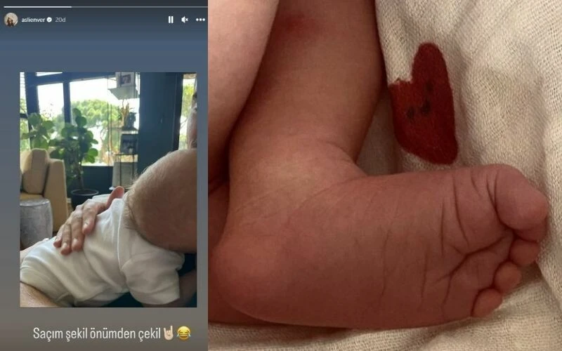 Çiçeği burnunda anne Aslı Enver, bebeğinin fotoğrafını paylaştı! Sosyal medya coştu…