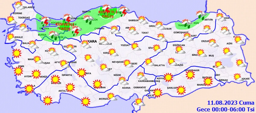 İl il hava durumu.