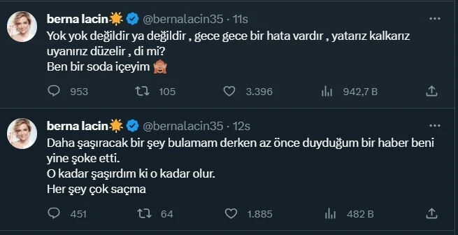 Berna Laçin Tamer Karadağlı’nın yeni görevini hazmedemedi, soda istedi!