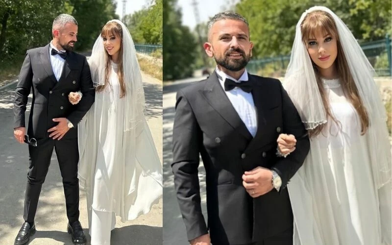Ferdi Tayfur’un kızı Tuğçe Tayfur evlendi, gelinliğine yorum yağdı: Emanet gibi duruyor…