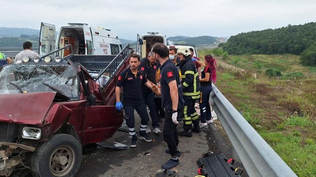 Kuzey Marmara Otoyolu&#039;nda feci kaza: 2&#039;si ağır 6 yaralı