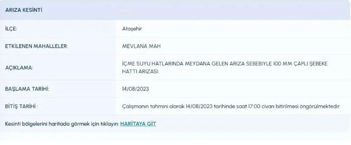 İstanbullular dikkat, hazırlığınızı yapın: 20 saat su verilmeyecek (İSKİ 14 Ağustos su kesintisi)