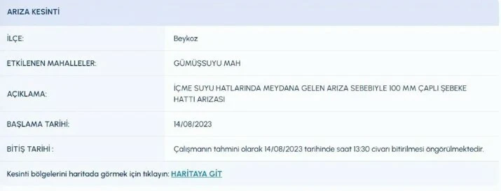 İstanbullular dikkat, hazırlığınızı yapın: 20 saat su verilmeyecek (İSKİ 14 Ağustos su kesintisi)