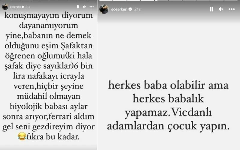 Nafaka sebebiyle davalık olmuştu… Ece Erken’den eski eşine zehir zemberek sözler!