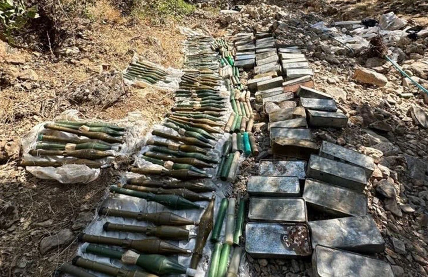 PKK terör örgütünün mağaralarından çok sayıda mühimmat ele geçirildi.