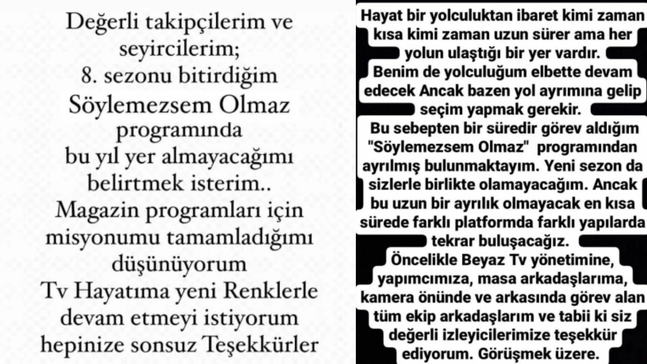 Söylemezsem Olmaz ekibi dağılınca Seren Serengil’den yorum gecikmedi: Çünkü yıldız olan benim!