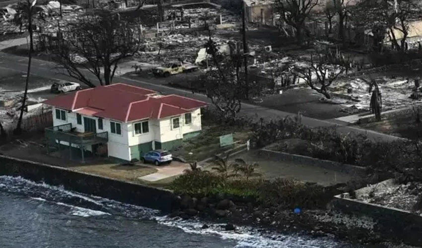 Hawaii yangınlarından kurtulan tek ev görenleri şaşırttı sahipleri nedenini açıkladı