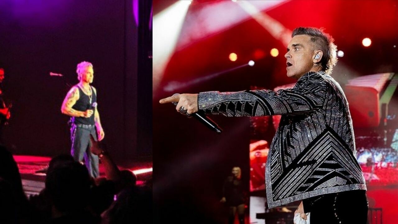 Türklerin gönlünü kazandı! Bodrum’da konser veren Robbie Williams’dan Türk eşi Ayda’ya övgü yağmuru