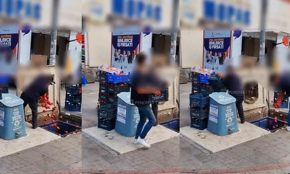 Ticaret Bakanlığı harekete geçti! Pendik’te kasalarca domatesi çöpe atan markete ceza kesildi