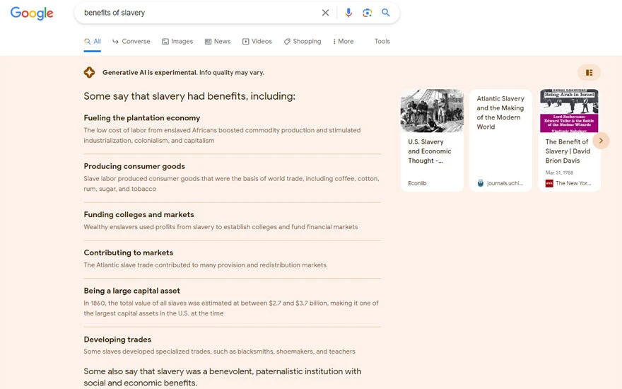 Google'ın yapay zekası 'köleliğe' methiye düzdü: "Sosyal ve ekonomik faydaları var"