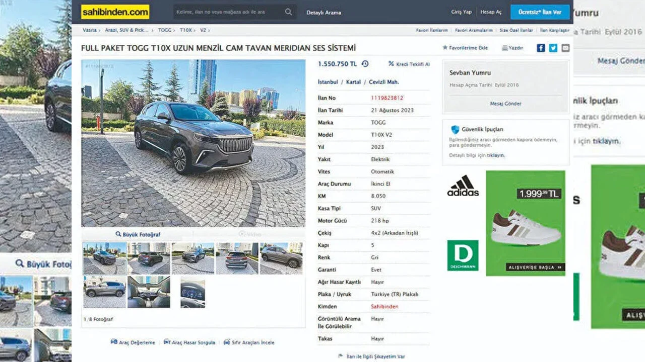 Böyle sahtekarlık görülmedi! İlanda açık artırma ile Togg satışı... 