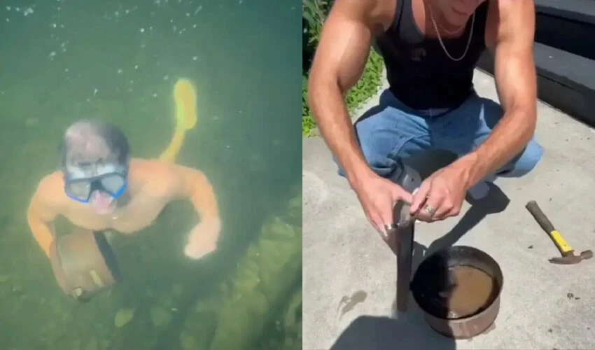 Nehirde kayıp yüzüğü ararken resmen hazine buldular! TikTok'ta milyonlar izledi