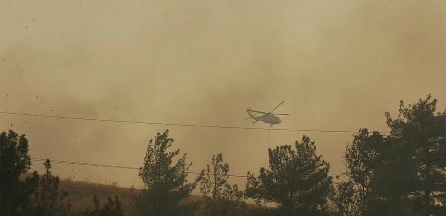 Çanakkale yangınında ilk kıvılcım böyle görüntülendi