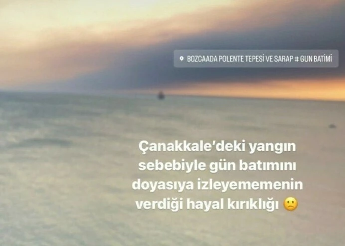 orman yangını Ciğerlerimiz yanarken o keyif peşinde! Orman yangınıyla ilgili paylaşıma tepki yağdı (Çanakkale <a href=