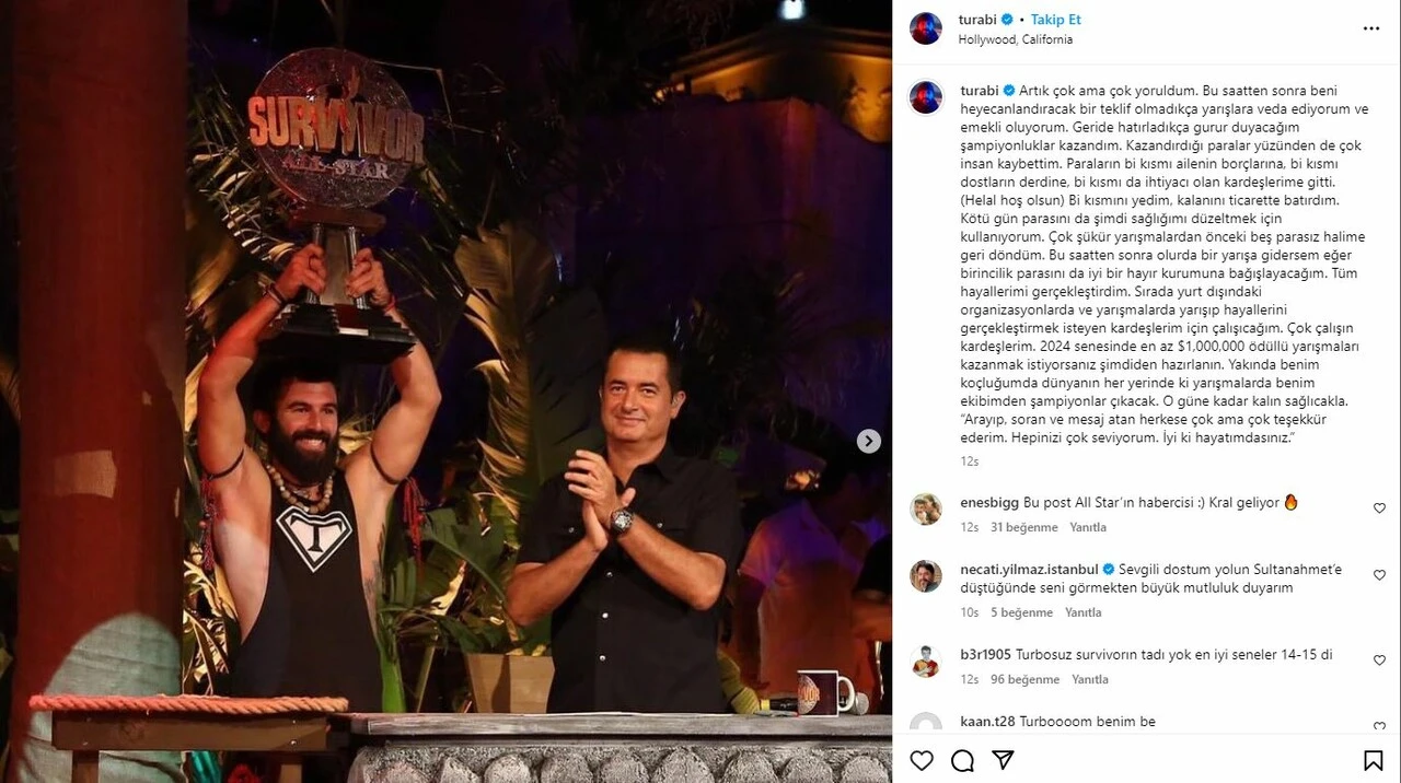 İki kez Survivor şampiyonu olarak milyarlar kazanan Turabi beş parasız kaldı!