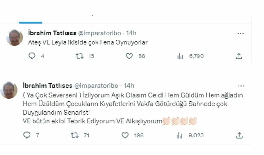 İbrahim Tatlıses'in Ya Çok Seversen dizisine hayranlığı: Aşık olasım geldi