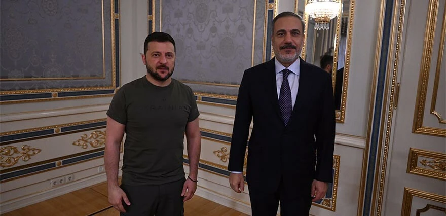 Kiev'de kritik görüşme! Bakan Fidan, Ukrayna Devlet Başkanı Zelenskiy ile bir araya geldi