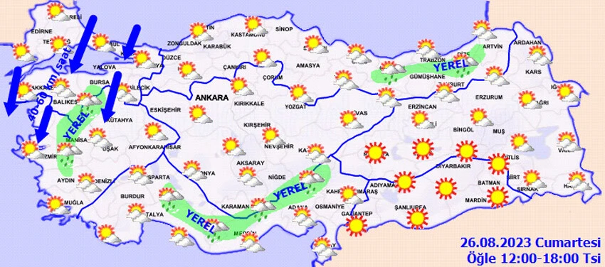 Son dakika: Meteoroloji'den yağmur ve rüzgar uyarısı: Saatte 60 şiddetle...