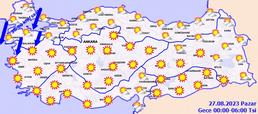 Son dakika: Meteoroloji'den yağmur ve rüzgar uyarısı: Saatte 60 şiddetle...