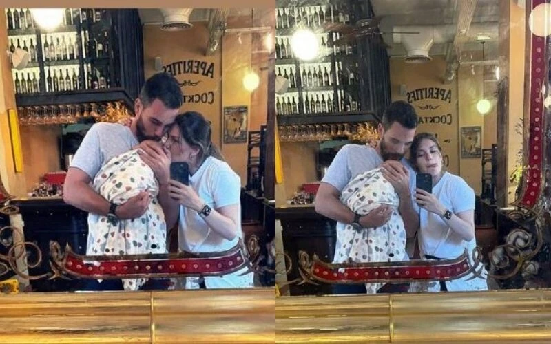 1 aylık anne Aslı Enver’in eşi ve kızıyla verdiği aile pozu olay oldu!