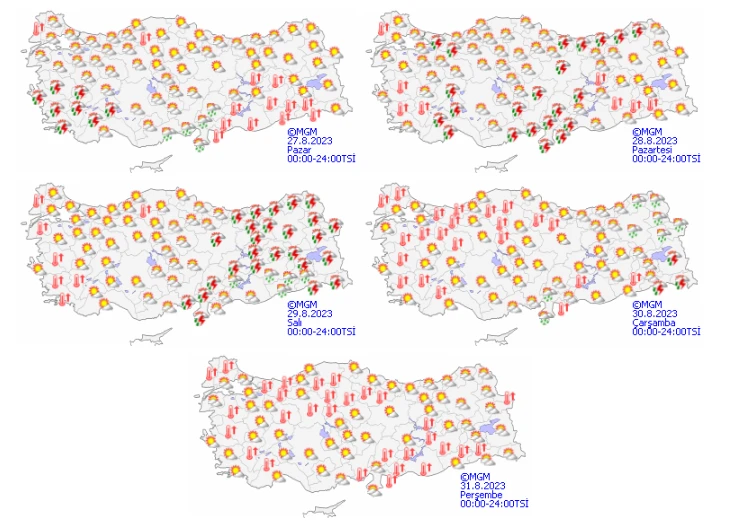 Meteoroloji'den birçok ile kritik uyarı! Şiddetli geliyor: Kavurucu sıcaklara sağanak arası (27 Ağustos hava durumu)