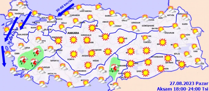 Meteoroloji'den birçok ile kritik uyarı! Şiddetli geliyor: Kavurucu sıcaklara sağanak arası (27 Ağustos hava durumu)