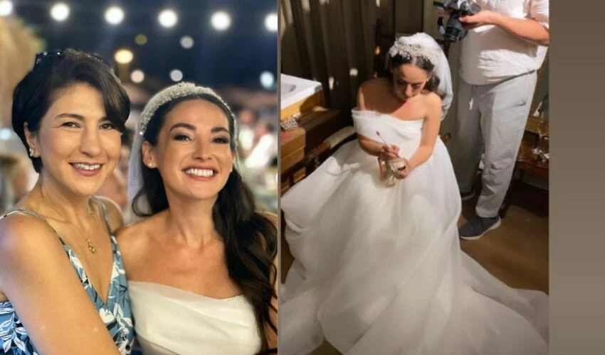Gönül Dağı'nın Cemile'si evlendi! Gelinliğine beğeni yağdı