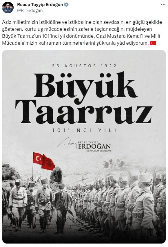 Tüm liderler Büyük Taarruz'u anarken Kılıçdaroğlu es geçti! Eleştirilerin odağında...