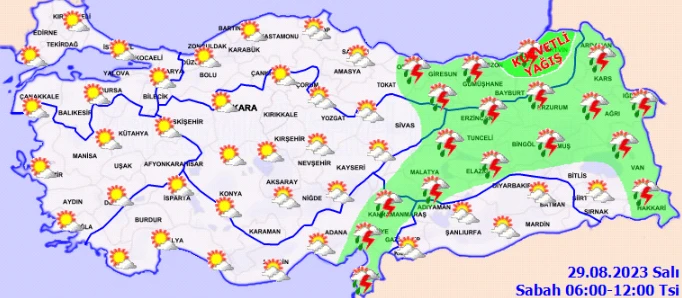 Meteoroloji'den 9 kente sarı kodlu uyarı! Kavurucu sıcaklar yerini sağanağa bıraktı: Sıcaklık 12 derece birden düşecek  (29 Ağustos hava durumu)