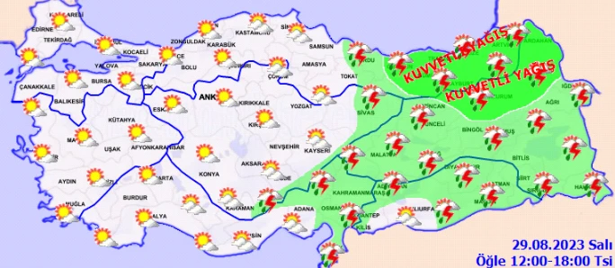 Meteoroloji'den 9 kente sarı kodlu uyarı! Kavurucu sıcaklar yerini sağanağa bıraktı: Sıcaklık 12 derece birden düşecek  (29 Ağustos hava durumu)