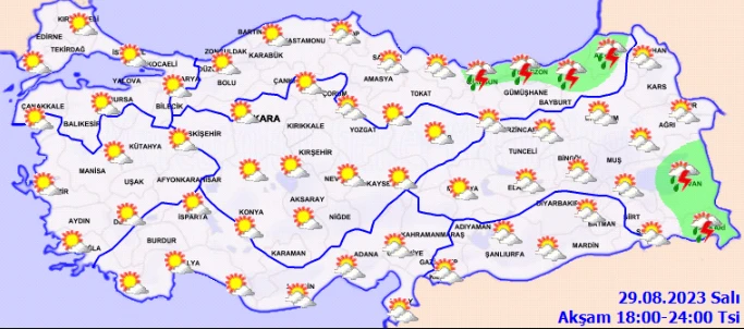 Meteoroloji'den 9 kente sarı kodlu uyarı! Kavurucu sıcaklar yerini sağanağa bıraktı: Sıcaklık 12 derece birden düşecek  (29 Ağustos hava durumu)