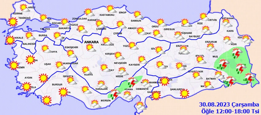 Meteoroloji saat vererek il il uyardı! Gök gürültülü sağanak geliyor, dikkatli olun