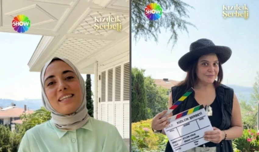 Oyuncular videoyla duyurdu, Kızılcık şerbeti sete çıktı