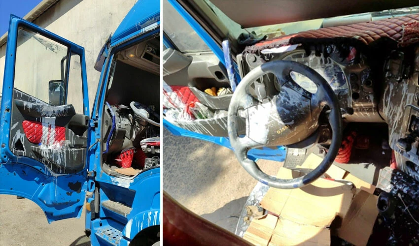 Lübnan'daki Ermeni mahallesinde 'Türk' yazılı tıra ve şoföre saldırı: Boya döküp darp ettiler