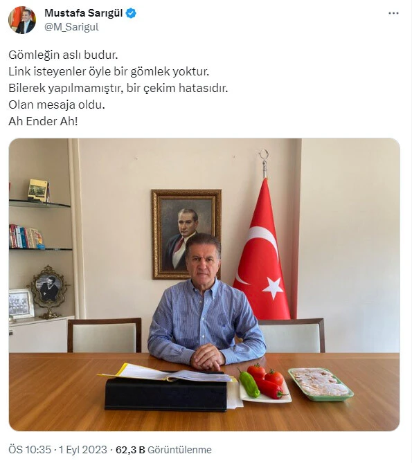 Mustafa Sarıgül'ün gömleği sosyal medyada olay oldu! Kimi link istedi kimi 'kör oldum' dedi