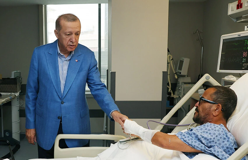 Cumhurbaşkanı Erdoğan'dan, Ali ve Vuslat Sabancı çiftine hastanede ziyaret! Kaza sonrası ilk fotoğraf