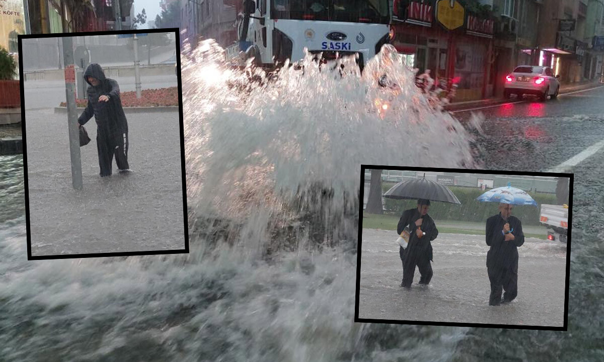 Samsun&#039;u sağanak vurdu: Yollar göle döndü, evleri su bastı